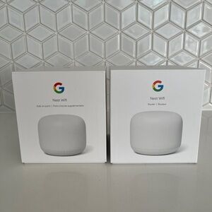 GOOGLE Nest Wifi Dual Band Router and Google Nest Wifi Add-On Point Original Box